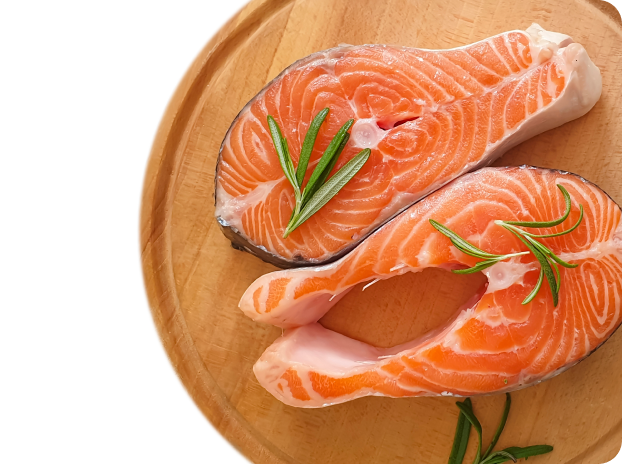 imagen representativa de omega, platillo de salmon